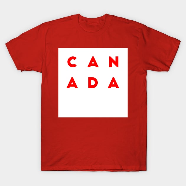 Canada White square red letters